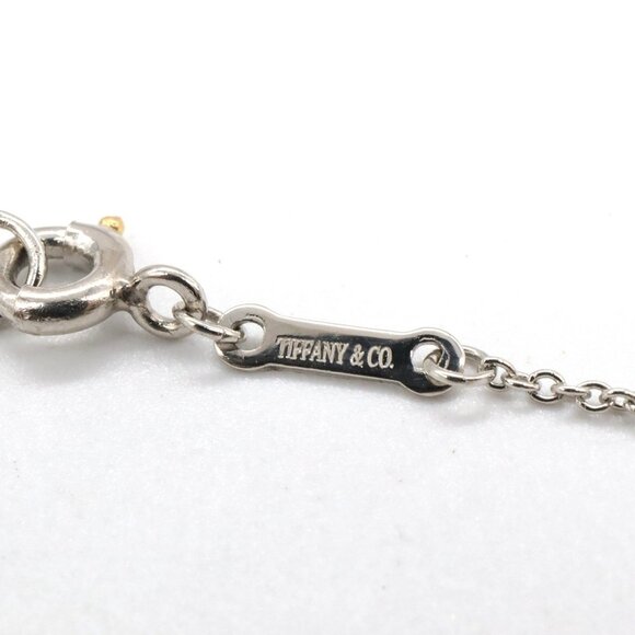 TIFFANY Silver Diamond Bean Necklace - Picture 5 of 8